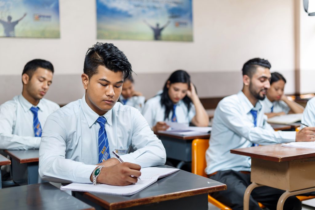 Students in class